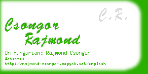 csongor rajmond business card